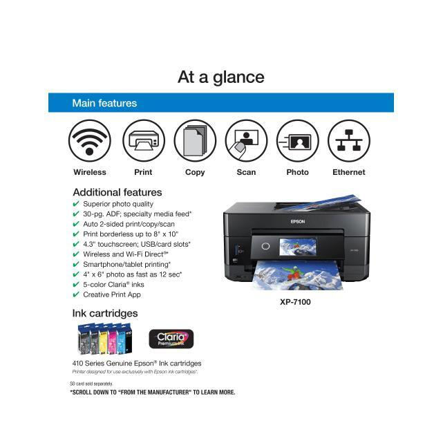 Epson - Expression Premium XP-7100 Small-in-One Printer