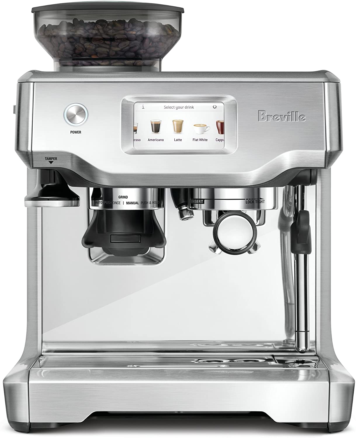 Breville BES880BSS Barista Touch Espresso Machine, Brushed Stainless Steel