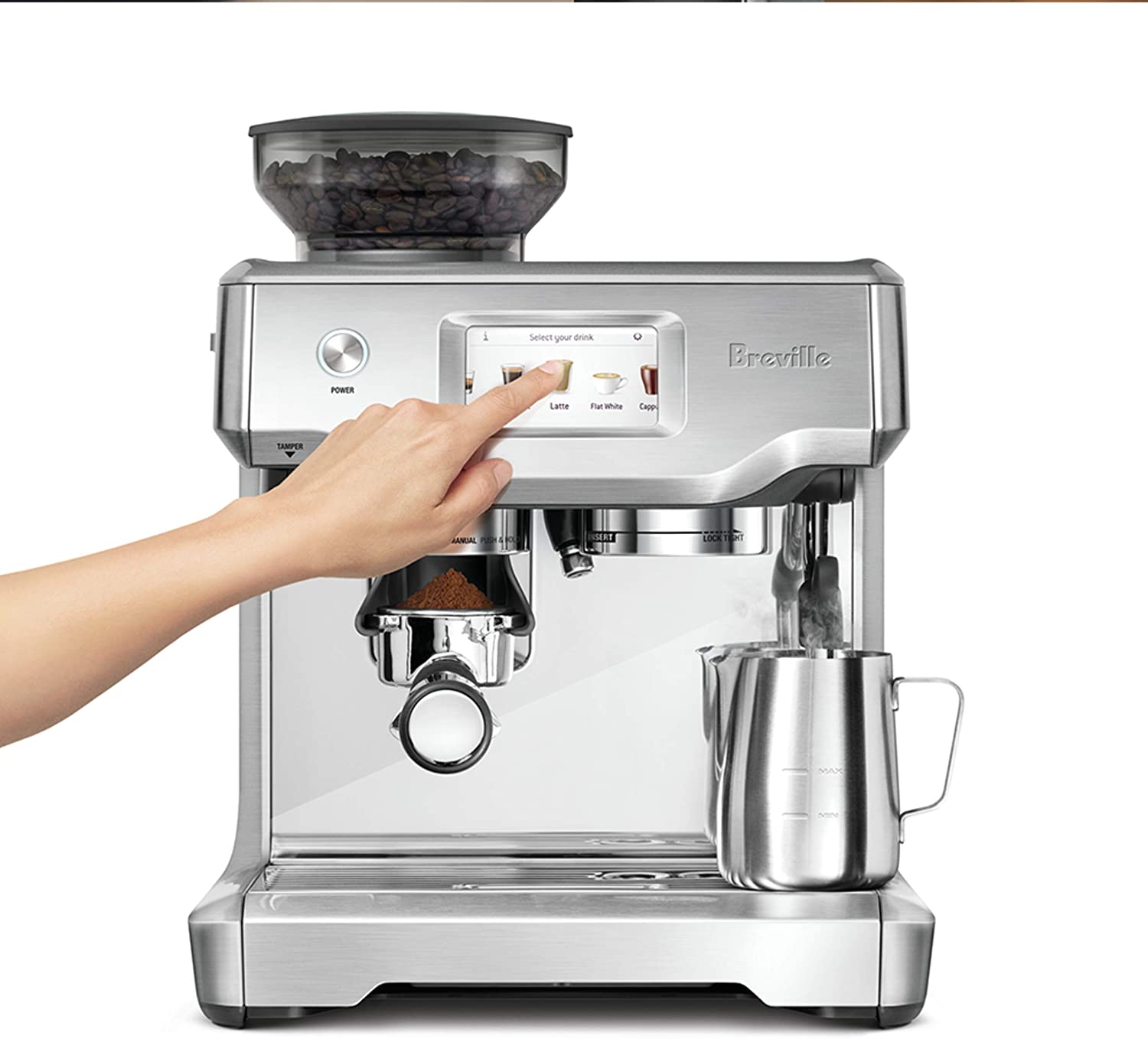 Breville BES880BSS Barista Touch Espresso Machine, Brushed Stainless Steel