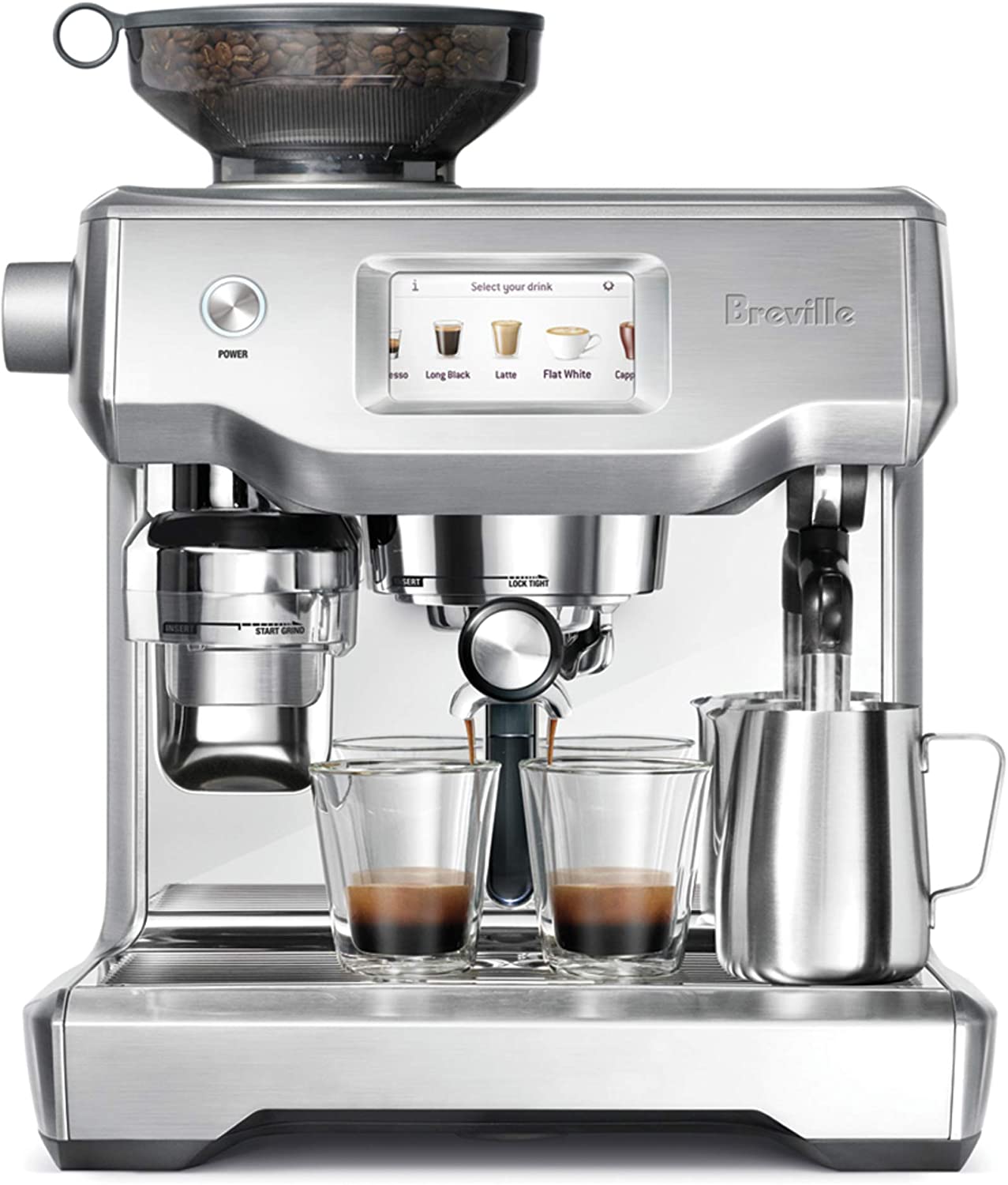 Breville BES880BSS Barista Touch Espresso Machine, Brushed Stainless Steel