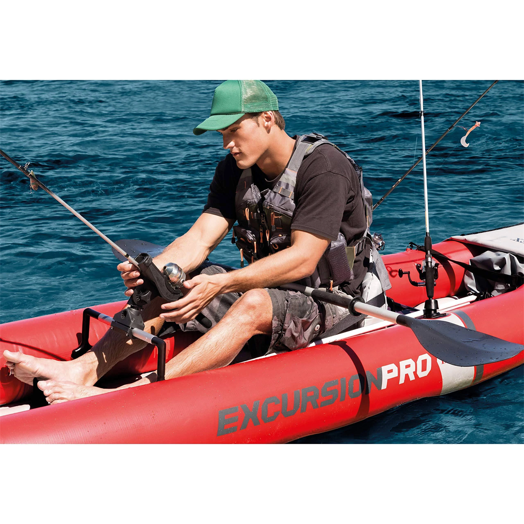 Intex 68309 Excursion Pro Inflatable 2 Person Vinyl Kayak - Red