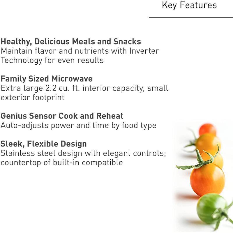 Panasonic Oven with Cyclonic Wave Inverter Technology Countertop Microwave