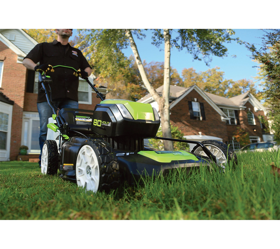 Greenworks GLM801602 Pro 21 3-In-1 Lawn Mower - 80 V