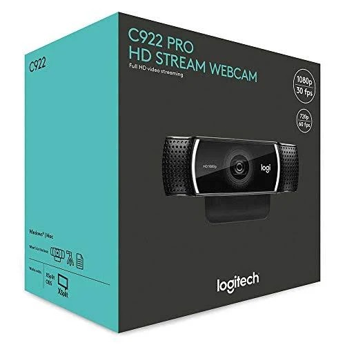 Logitech C922 Pro Stream 2.0-Megapixel USB Webcam, 960-001087