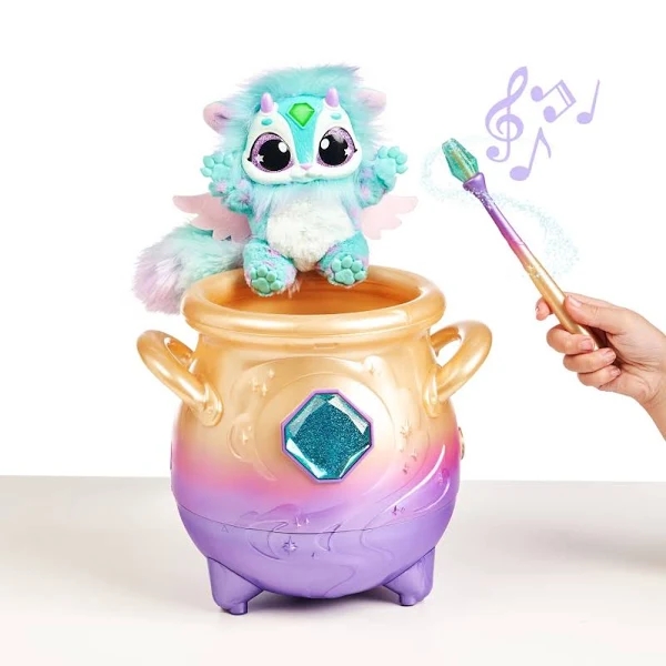 Magic Mixies Blue Interactive Plush Toy Magical Misting Cauldron