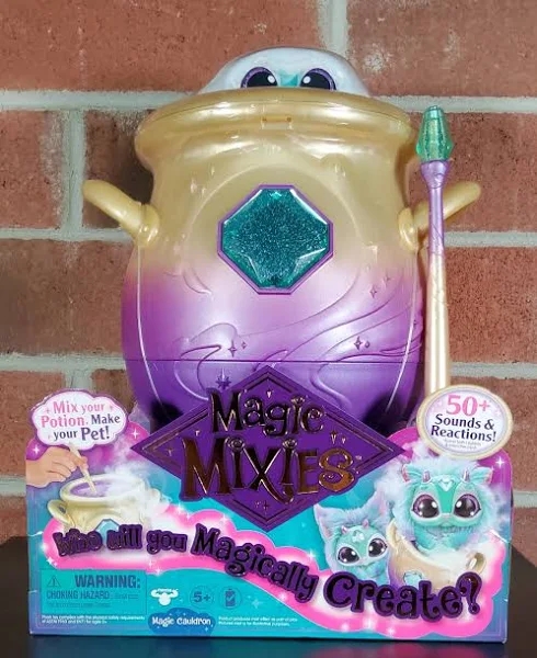 Magic Mixies Blue Interactive Plush Toy Magical Misting Cauldron