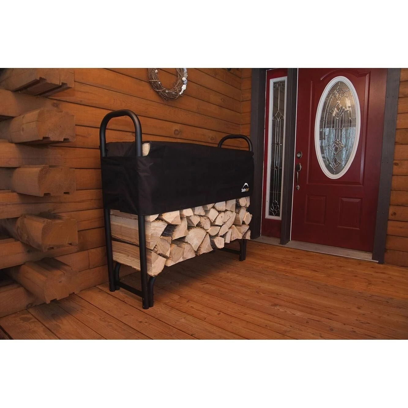 ShelterLogic 8 ft. Heavy Duty Firewood Rack with Cover
