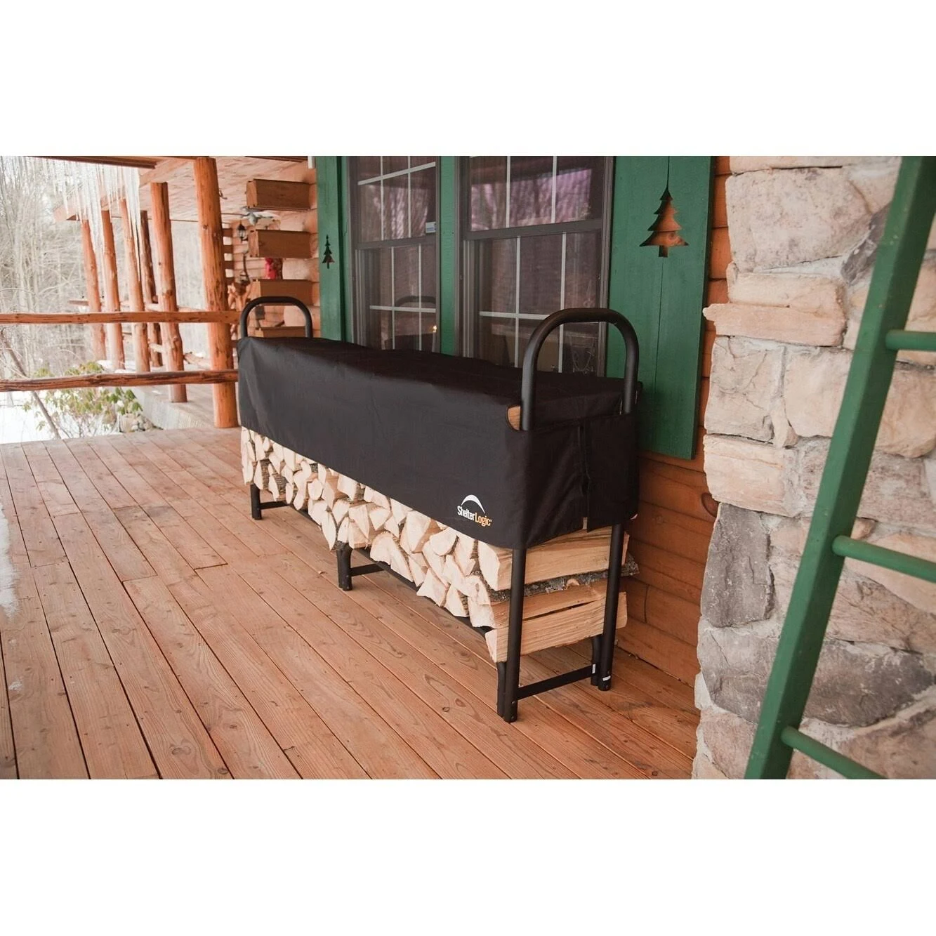 ShelterLogic 8 ft. Heavy Duty Firewood Rack with Cover