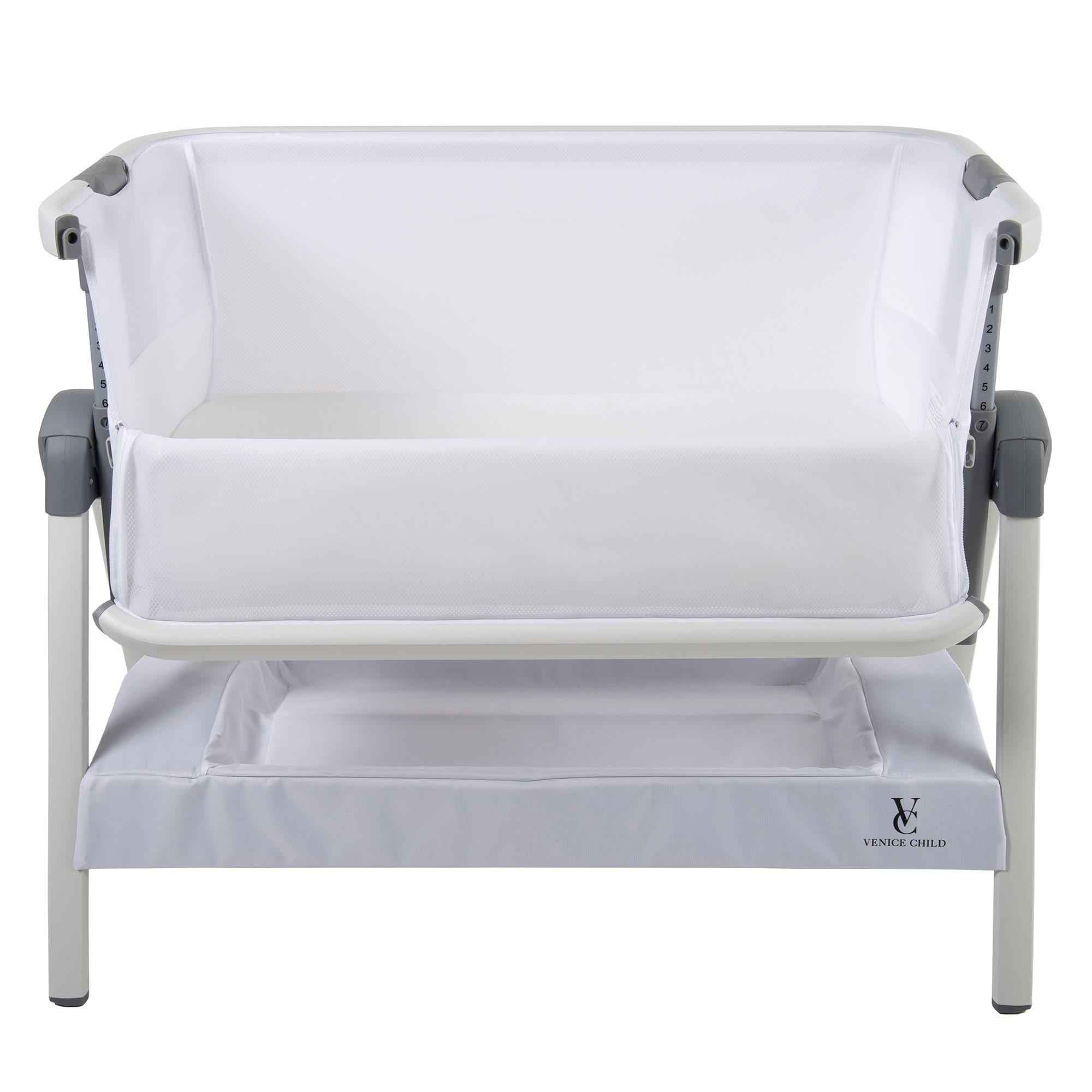 Venice Child California Dreaming Portable Bedside Bassinet Crib, White