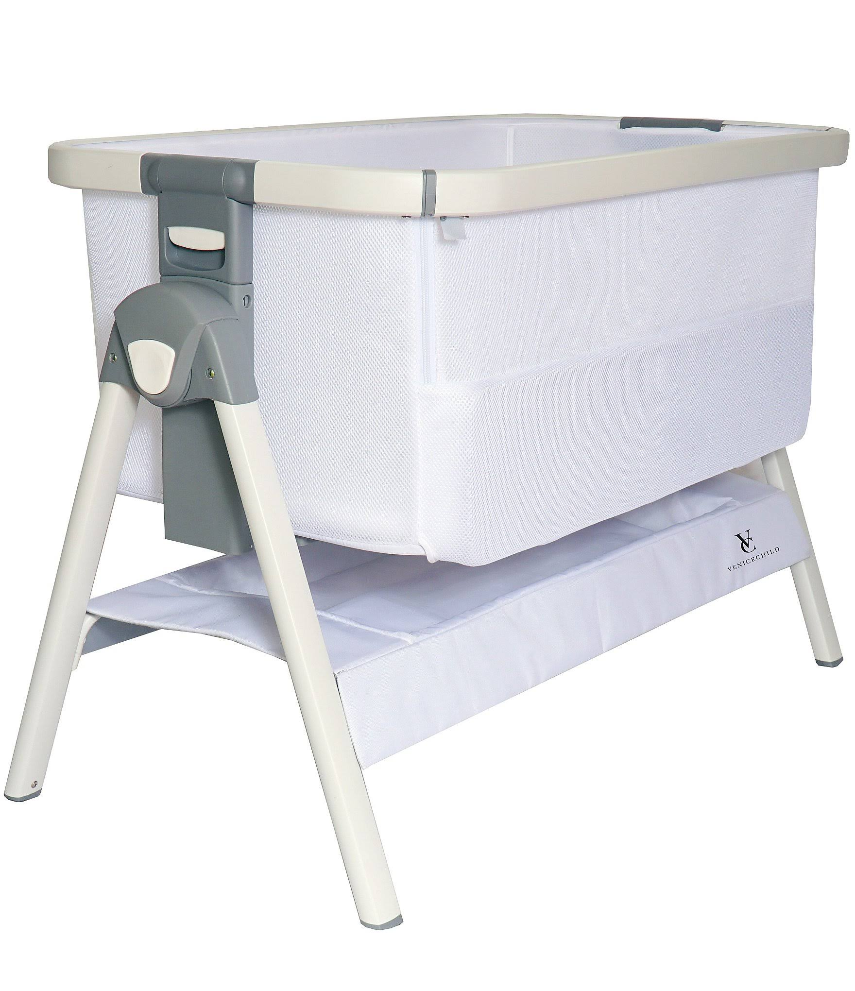 Venice Child California Dreaming Portable Bedside Bassinet Crib, White