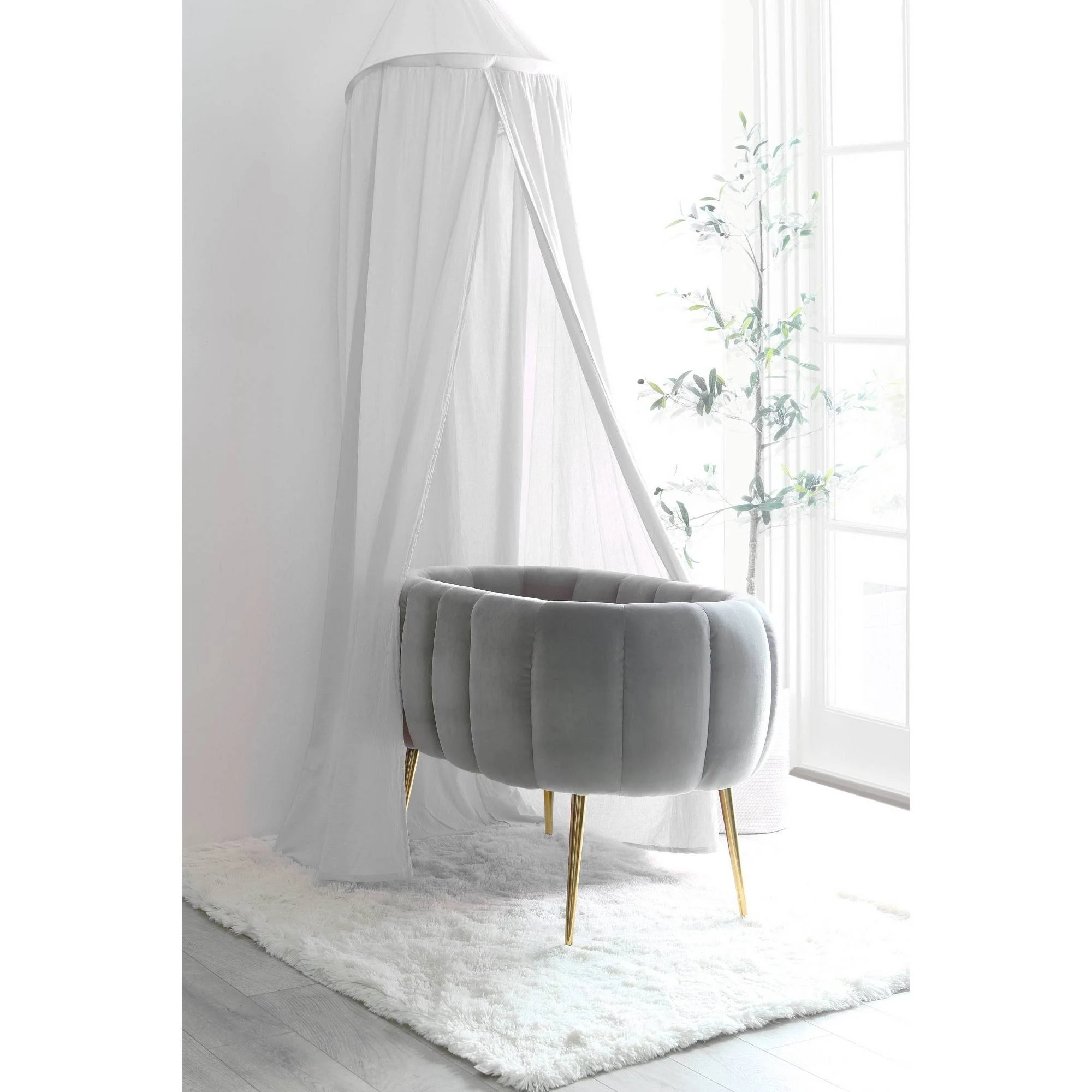 Second Story Home Milan Bassinet ¨C Venetian Gray