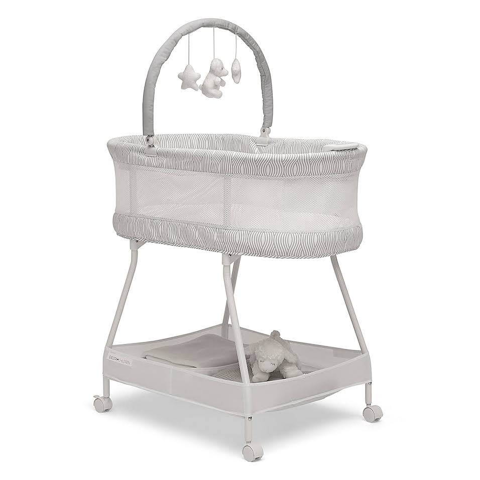 Delta Children Wave Vibrating Bassinet with Toy Bar