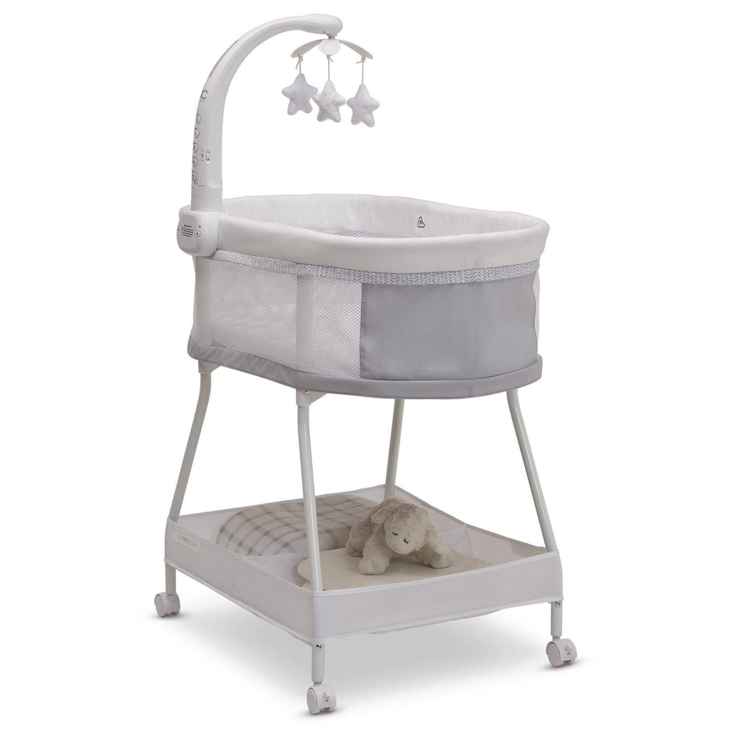 Delta Children Sweet Slumber Bassinet, Grey Summit, Gray