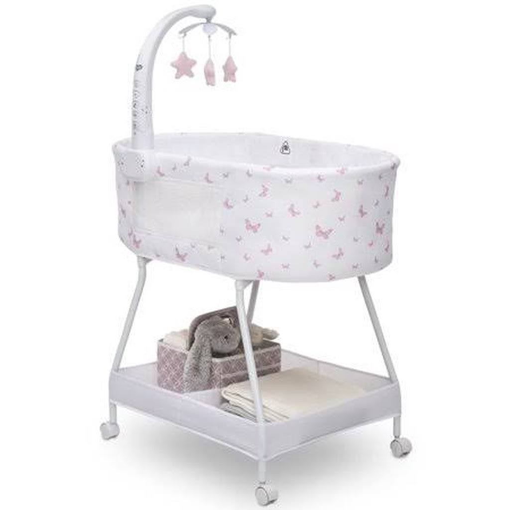 Delta Children Sweet Slumber Bassinet, Flutter, White