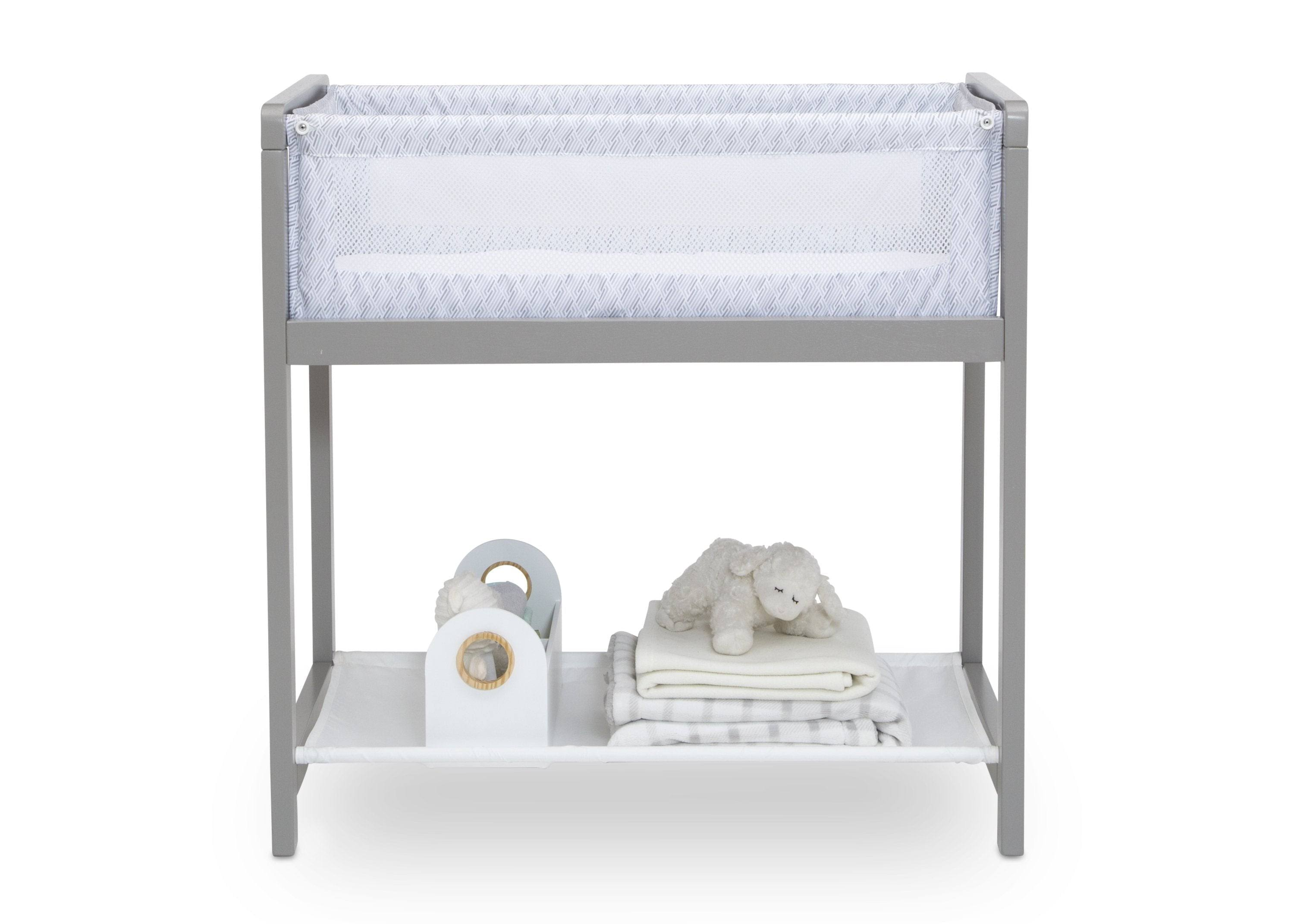 Delta Children Classic Wood Bedside Bassinet Sleeper ¨C Portable Crib with High-end Wood Frame, Link