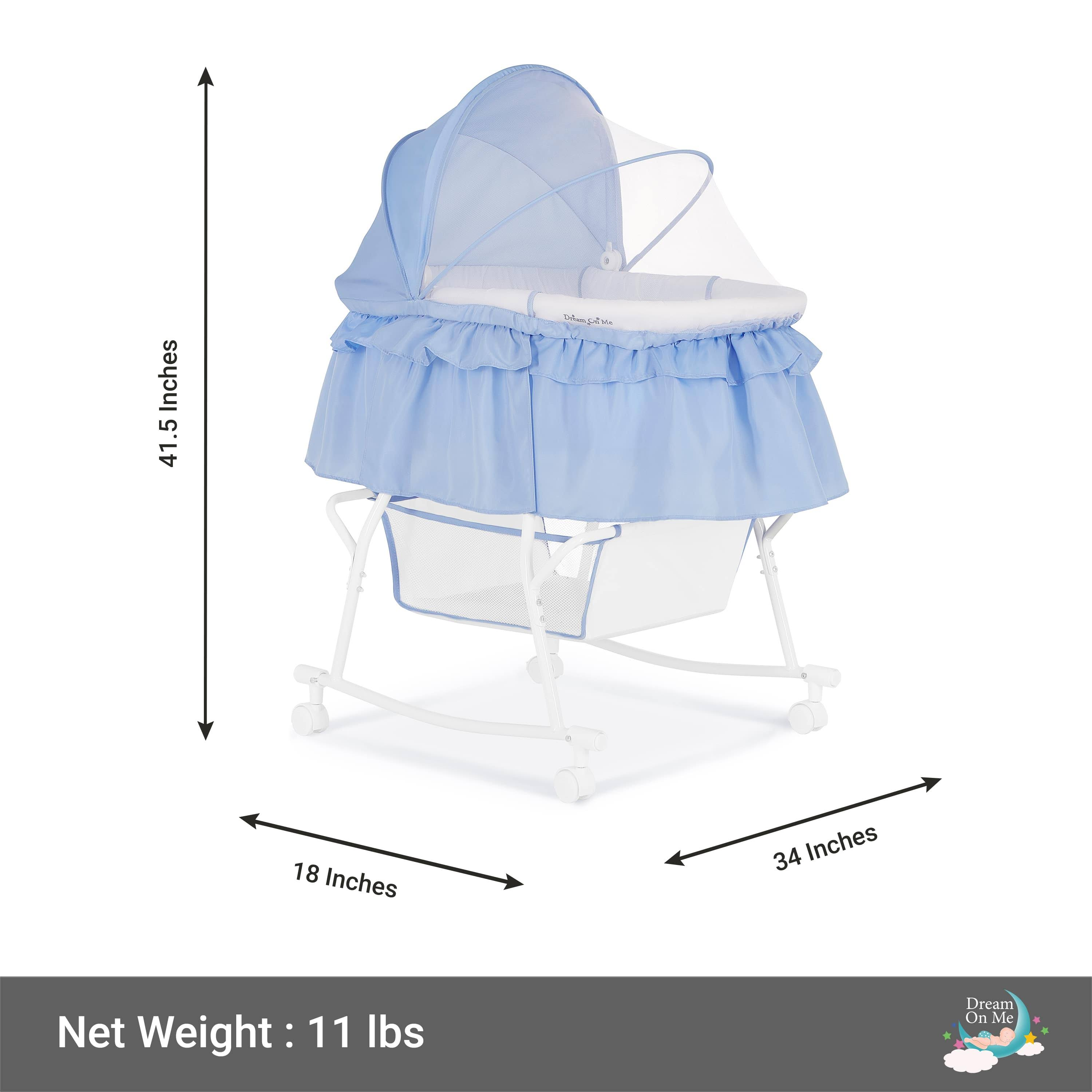 Dream on Me Lacy Portable 2 in 1 Bassinet and Cradle Serenity