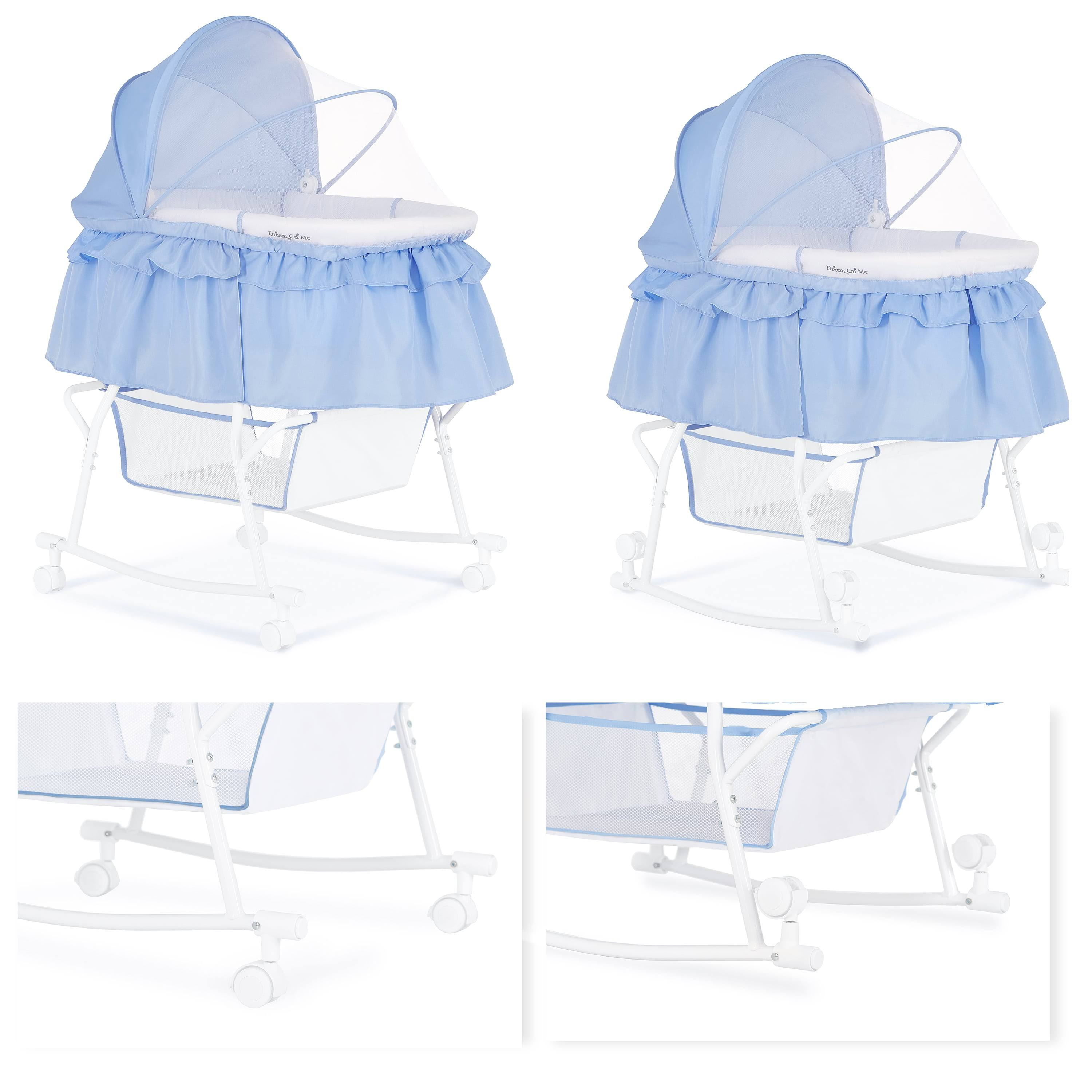 Dream on Me Lacy Portable 2 in 1 Bassinet and Cradle Serenity