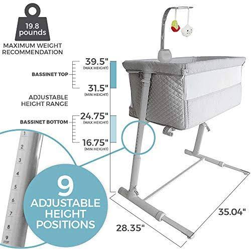 Baby Bassinets ¨C Adjustable and Easy to Assemble Bassinet for Baby, Lightweight