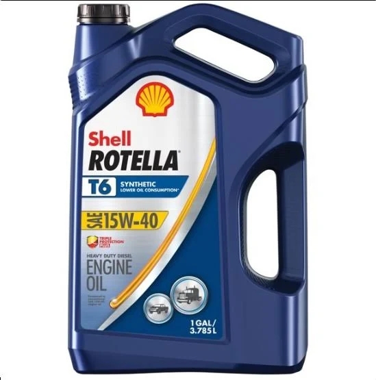 Shell Rotella T6 Full Synthetic 15W-40 Diesel Engine Oil 1 Gallon