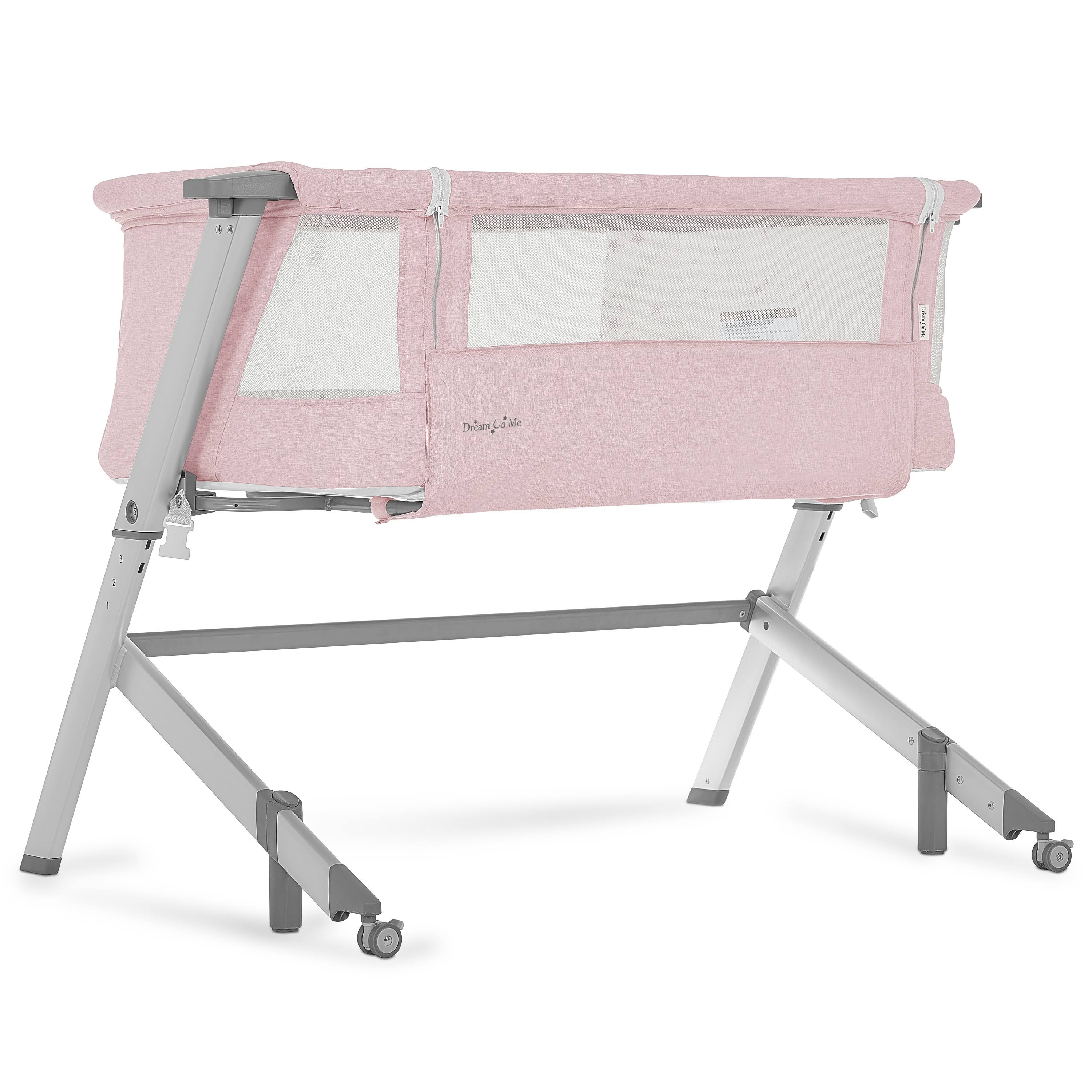 Dream on Me Skylar Bassinet & Bedside Sleeper Pink