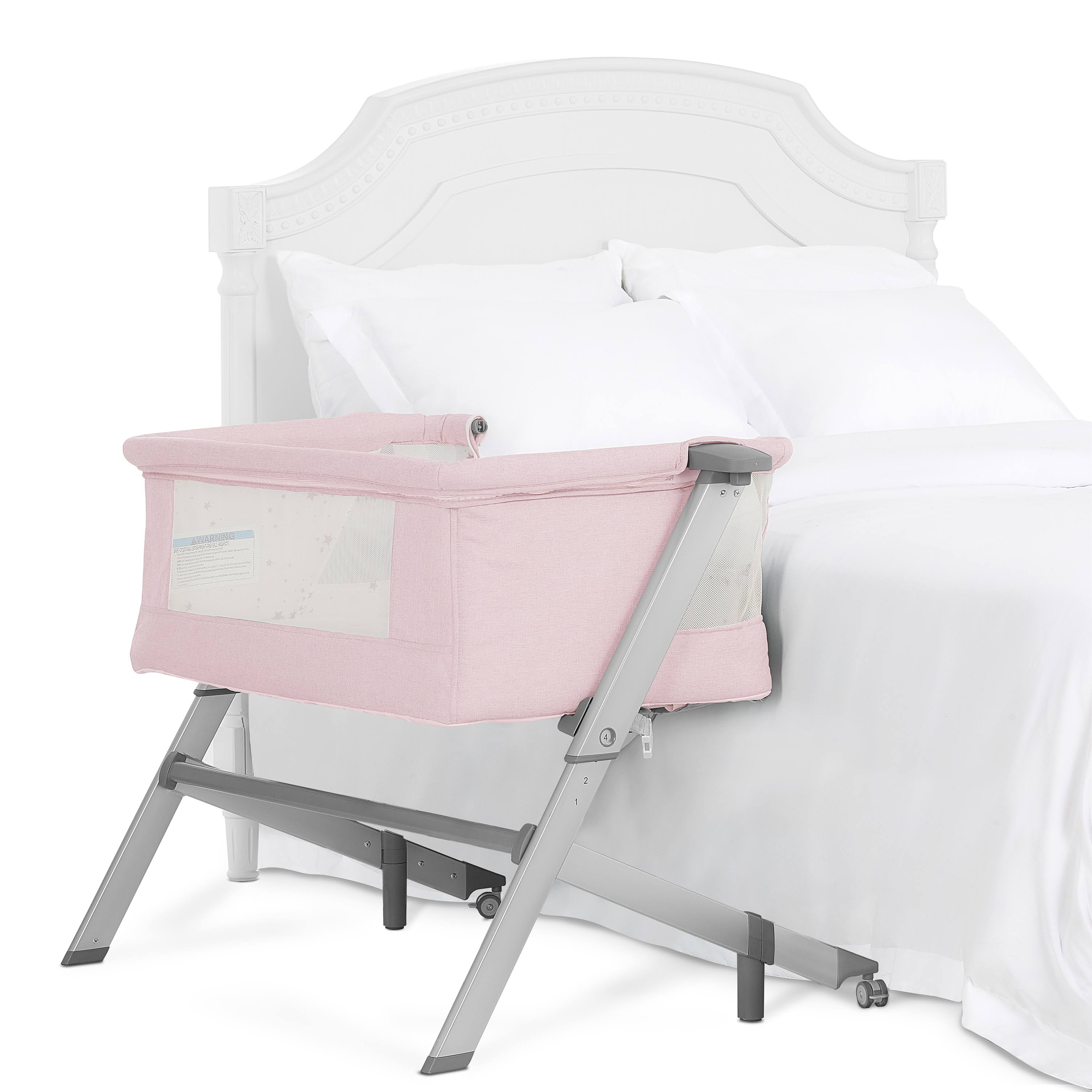 Dream on Me Skylar Bassinet & Bedside Sleeper Pink