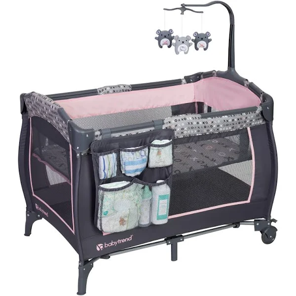 Baby Trend Trend-E Nursery Center Playard ¨C Starlight Pink