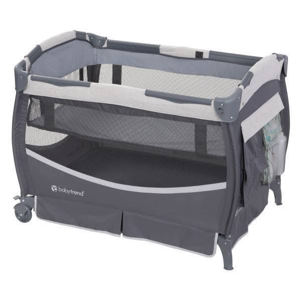 Baby Trend Deluxe II Nursery Center Portable Playard ¨C Misty Gray