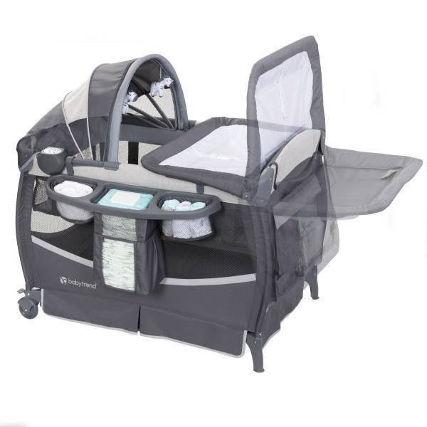 Baby Trend Deluxe II Nursery Center Portable Playard ¨C Misty Gray