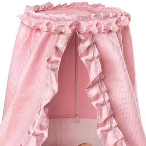 Badger Basket Empress Round Baby Bassinet, Pink