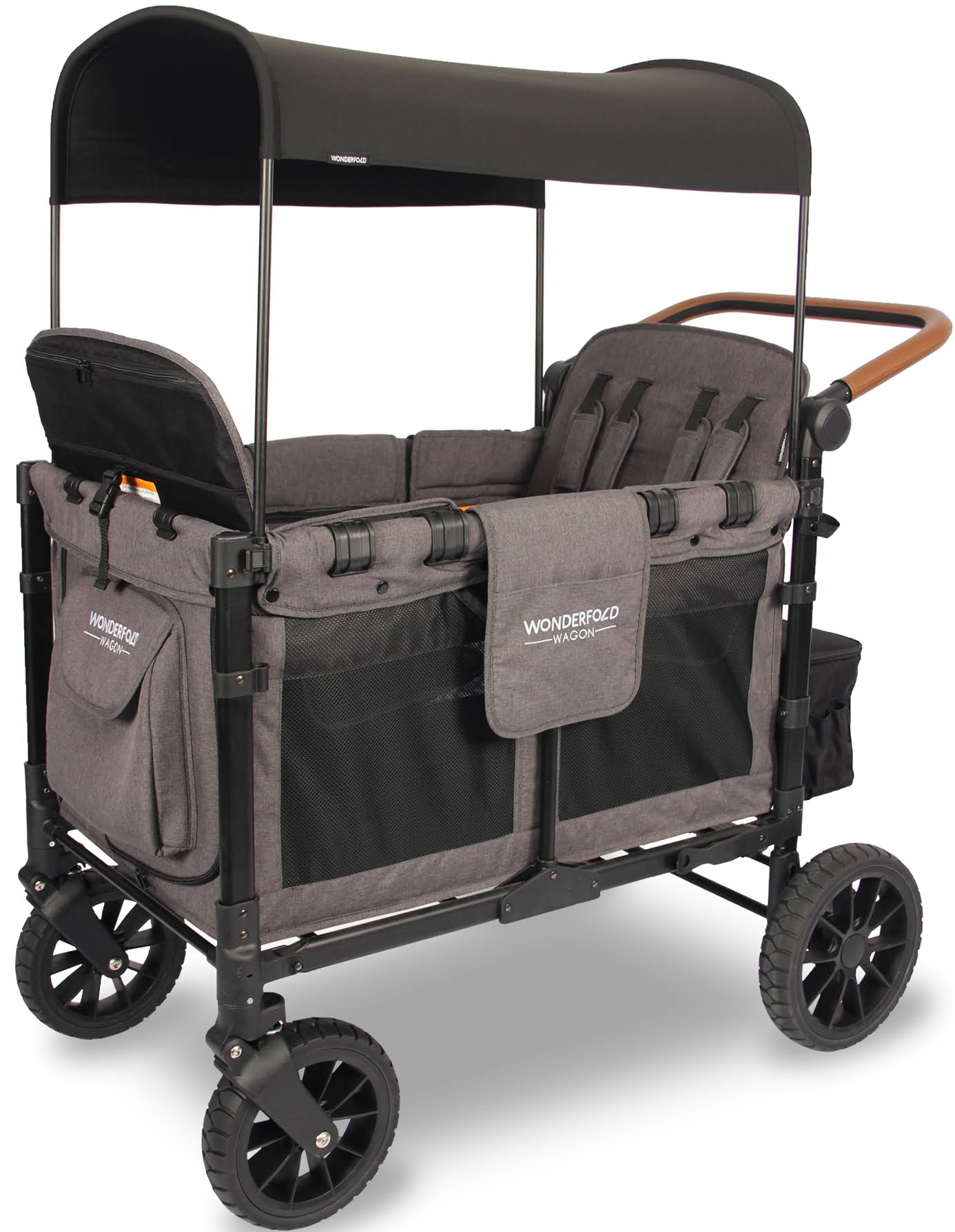 Wonderfold Wagon W4 Luxe Quad Stroller Wagon, Gray