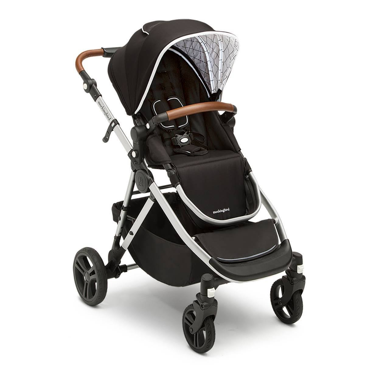 Mockingbird Single-to-Double Stroller ¨C Black Canopy