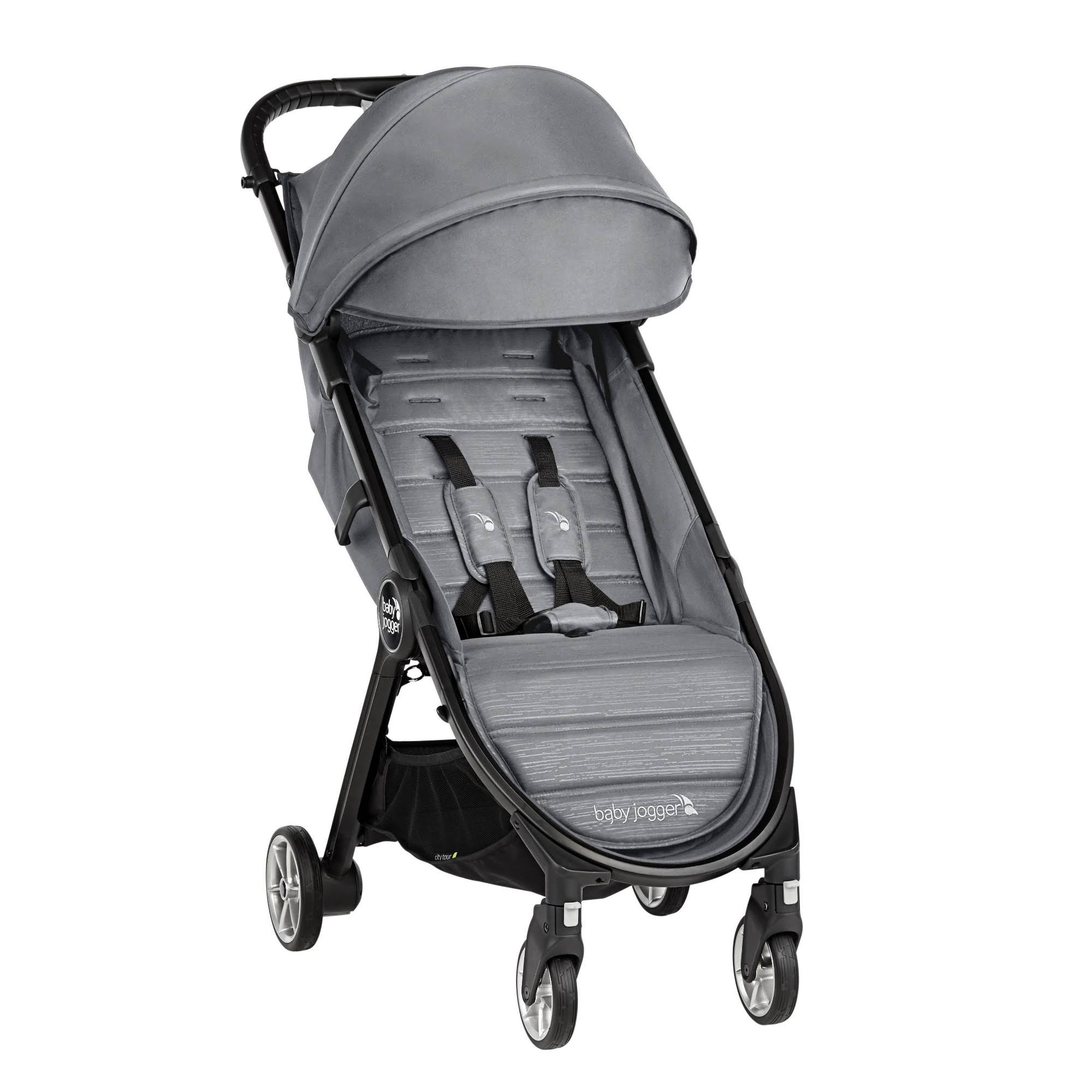 Baby Jogger City Tour 2 Lightweight Compact Travel Stroller with Belly Bar, Slate