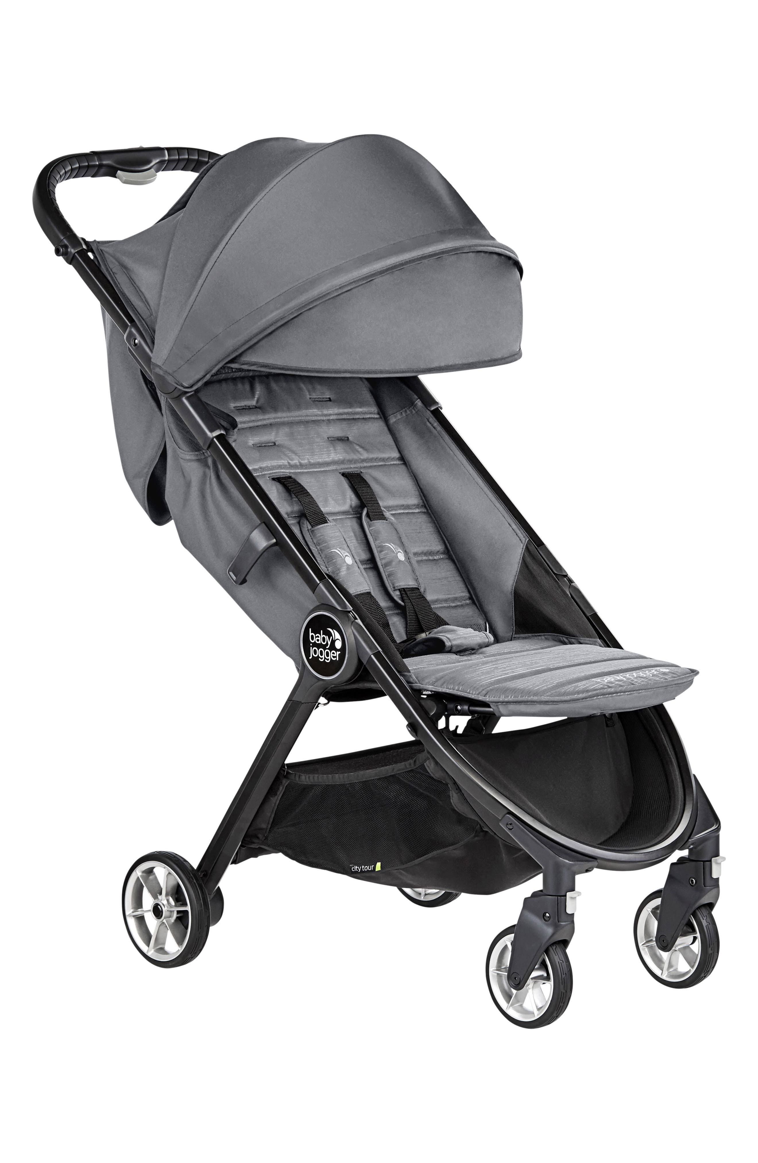 Baby Jogger City Tour 2 Lightweight Compact Travel Stroller with Belly Bar, Slate