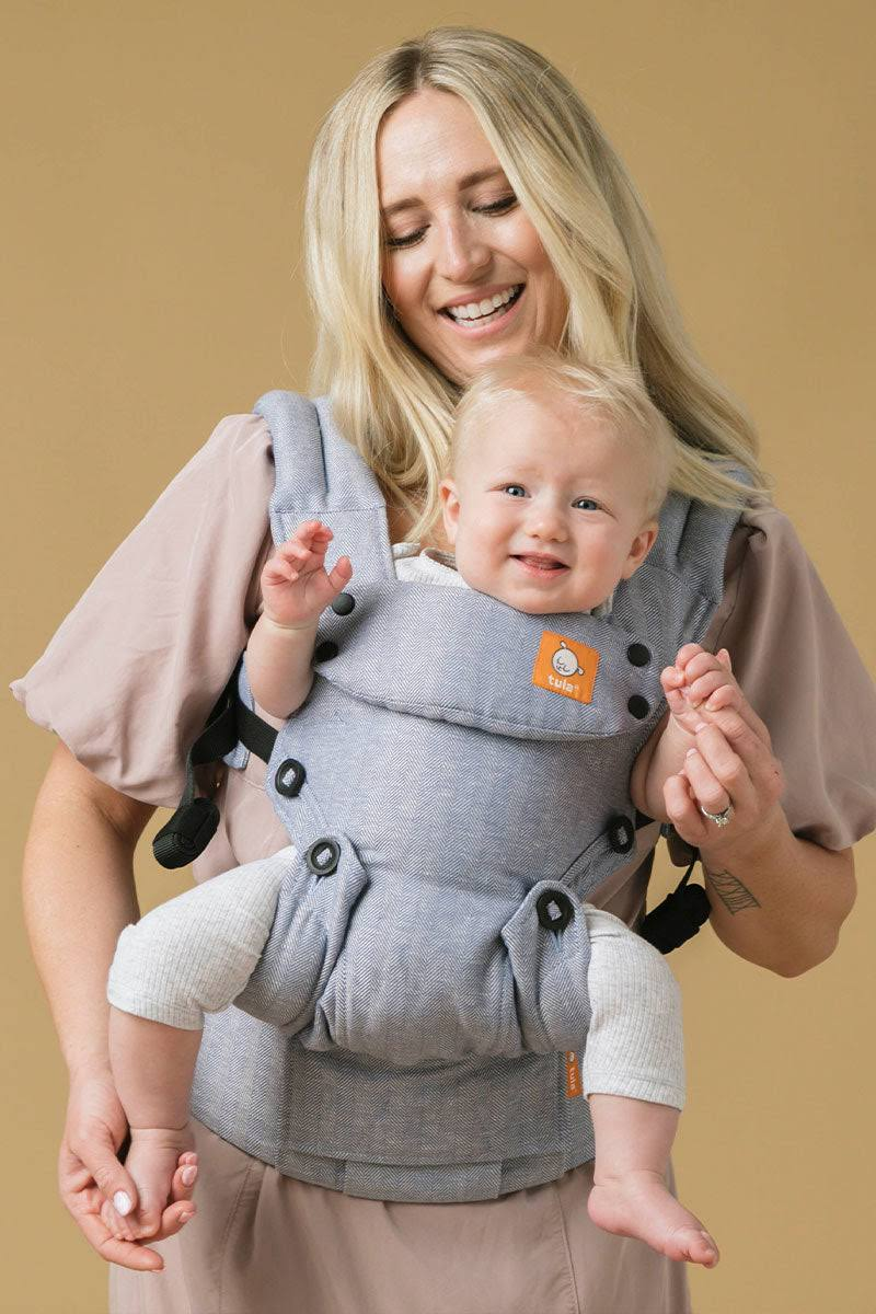 Linen Explore Baby Carrier | Baby Tula Linen Collection | Rain Blue