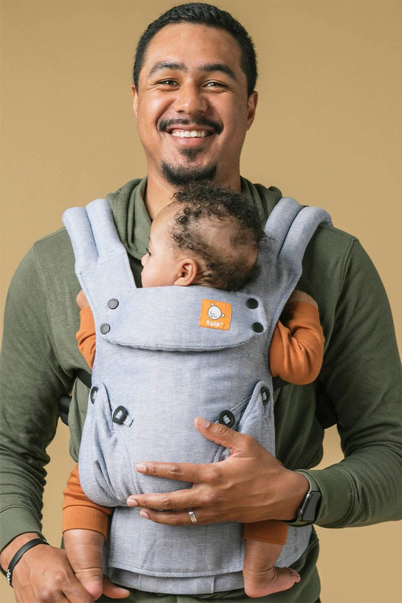 Linen Explore Baby Carrier | Baby Tula Linen Collection | Rain Blue