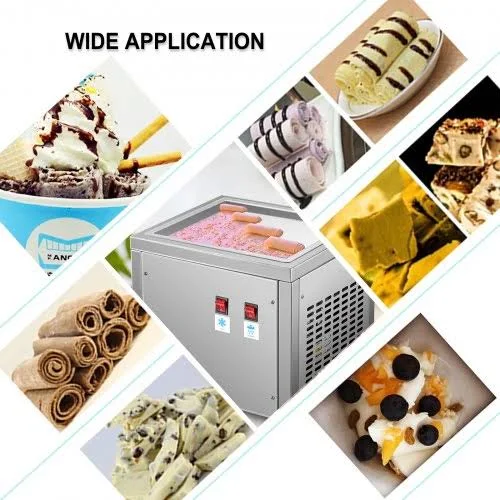 Vevor Fried Ice Cream Roll Machine Commercial Ice Roll Maker for Yogurt Milk