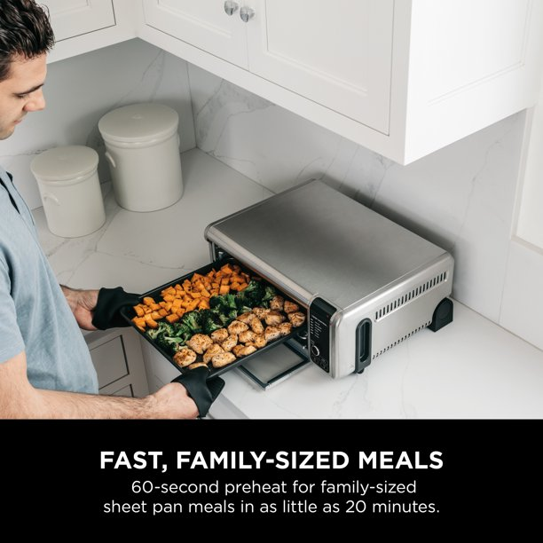 Ninja SP100 Foodi 6-in-1 Digital Air Fry Oven, Large Toaster Oven, Flip-Away for Storage