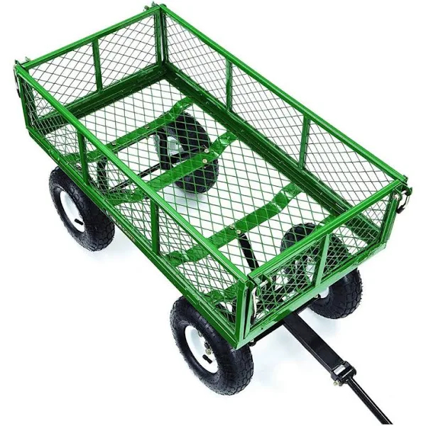 Gorilla Carts Gor400 400 Pounds Steel Mesh Garden Cart with 10-Inch Tires
