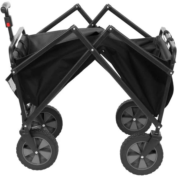 Seina Manual 150 Pound Capacity Heavy Duty Folding Utility Cart Black/Gray