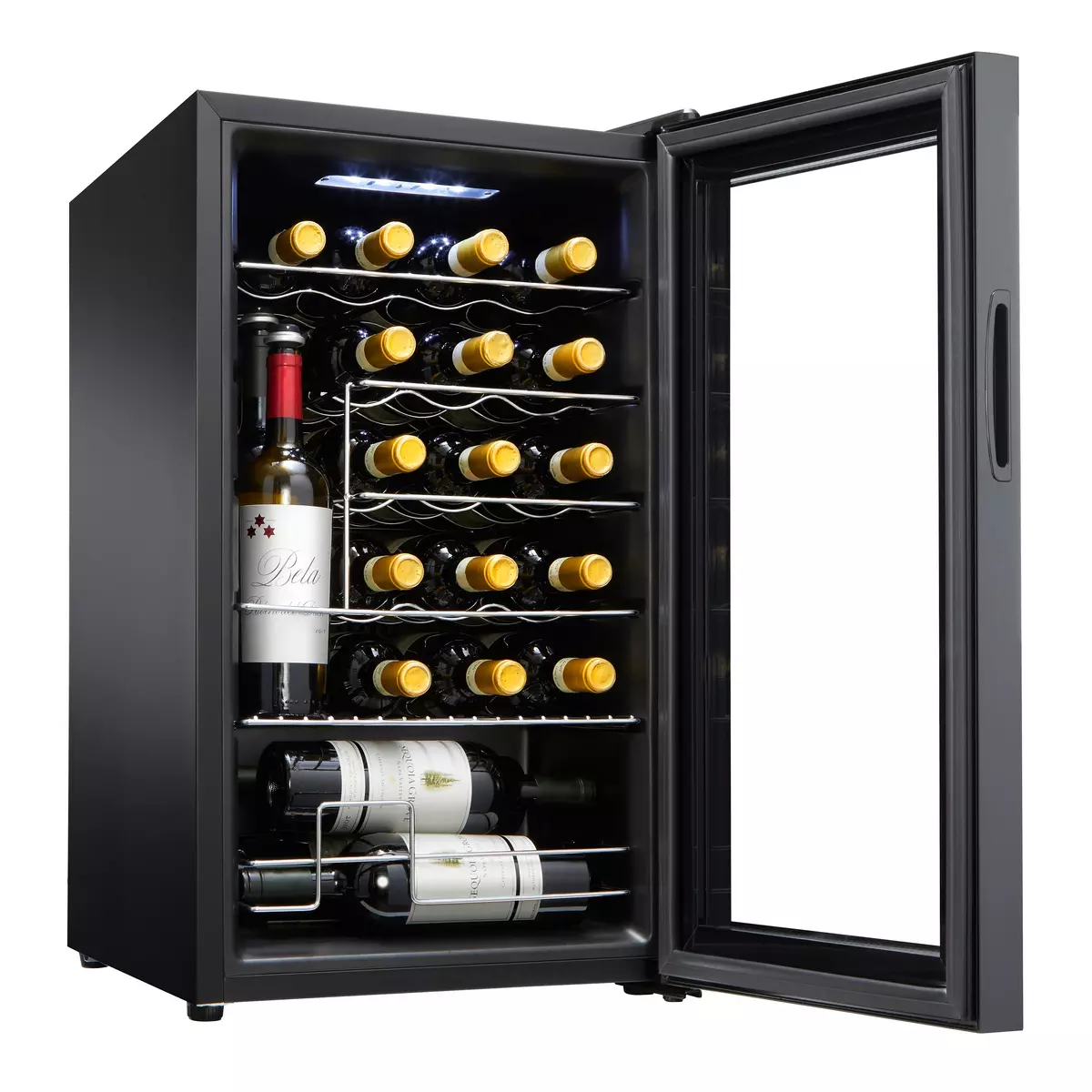 Wine Enthusiast 24-Bottle Compressor Wine Cooler with Upright Bottle Storage