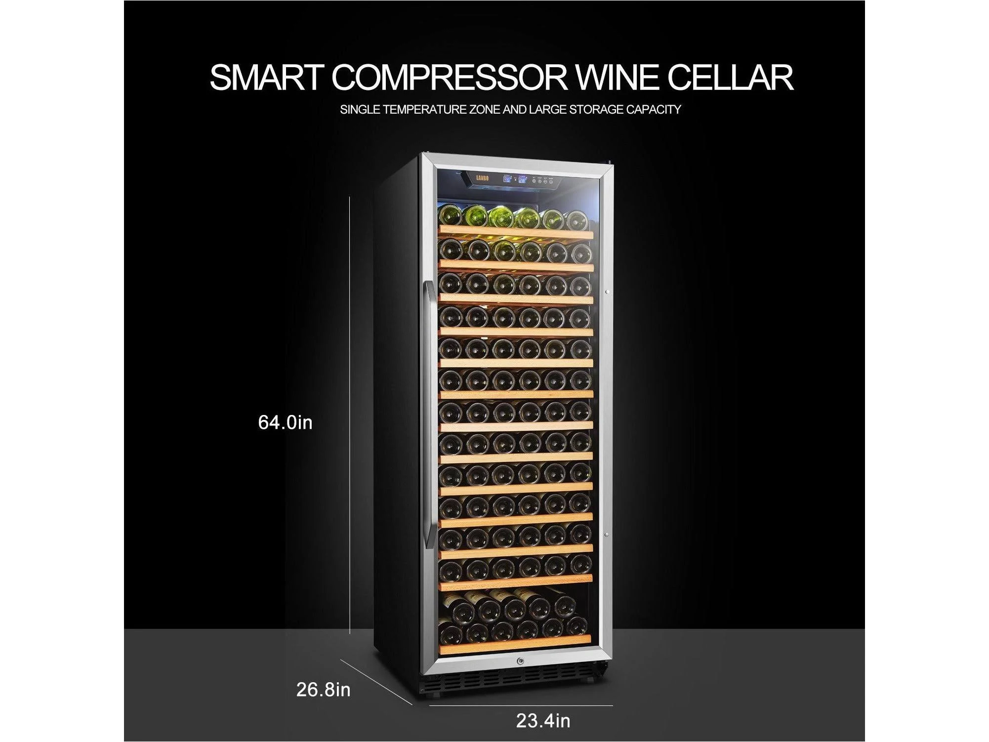 Lanbo LW155S 149 Bottle Single Zone Wine Cooler