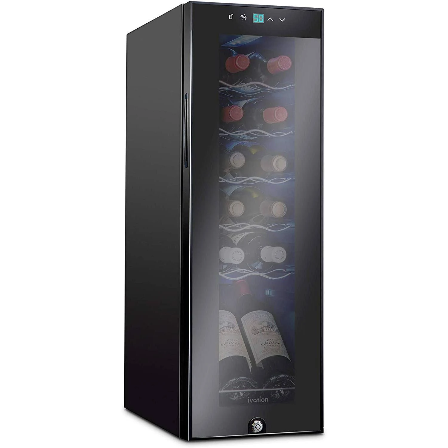 Ivation 12-Bottle Rectangular Compressor Wine Cooler