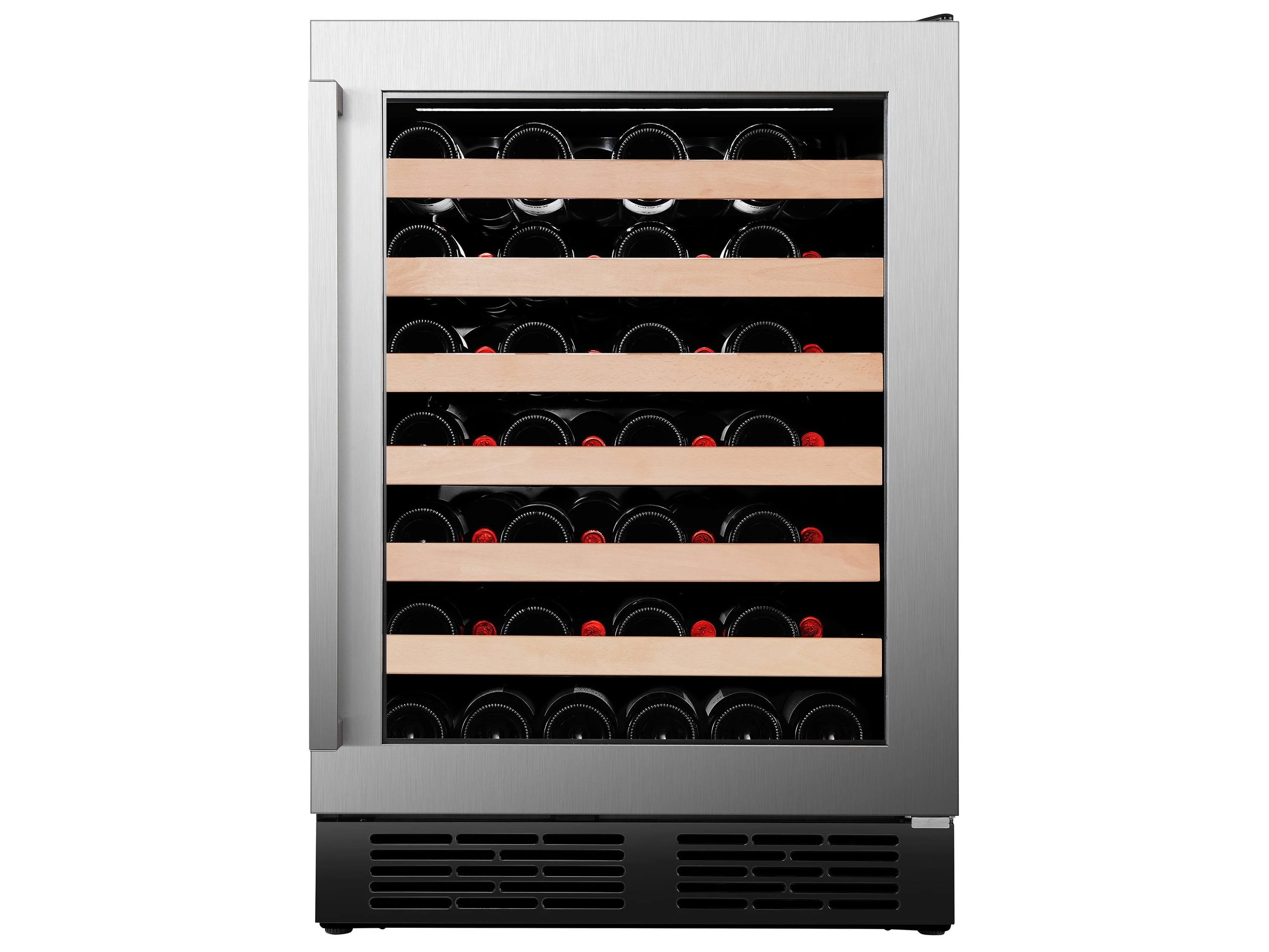 Hisense 23.4-in W 54-Bottle Capacity Stainless Steel Built-In/Freestanding Wine Cooler | HWS54029SS