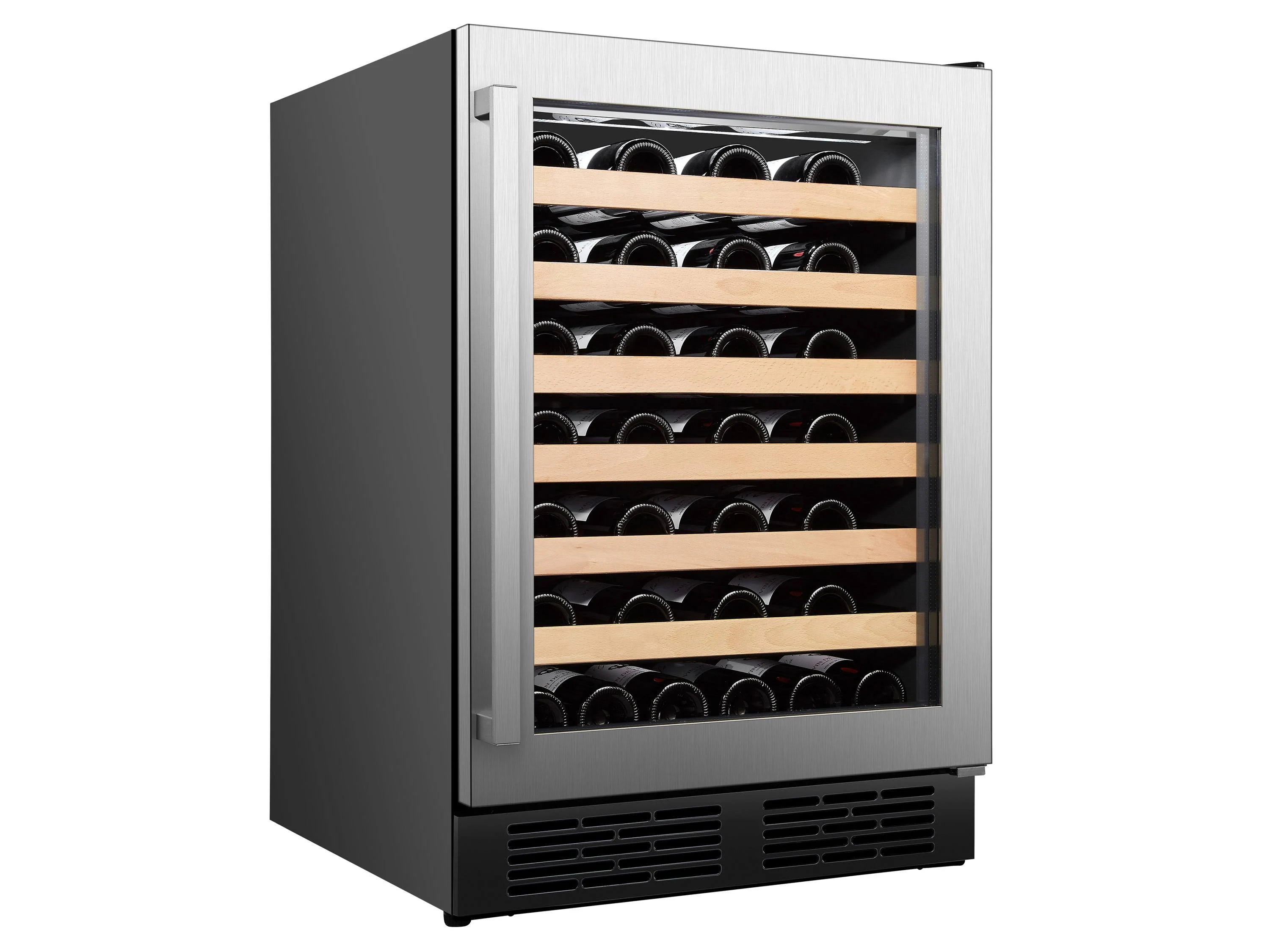 Hisense 23.4-in W 54-Bottle Capacity Stainless Steel Built-In/Freestanding Wine Cooler | HWS54029SS