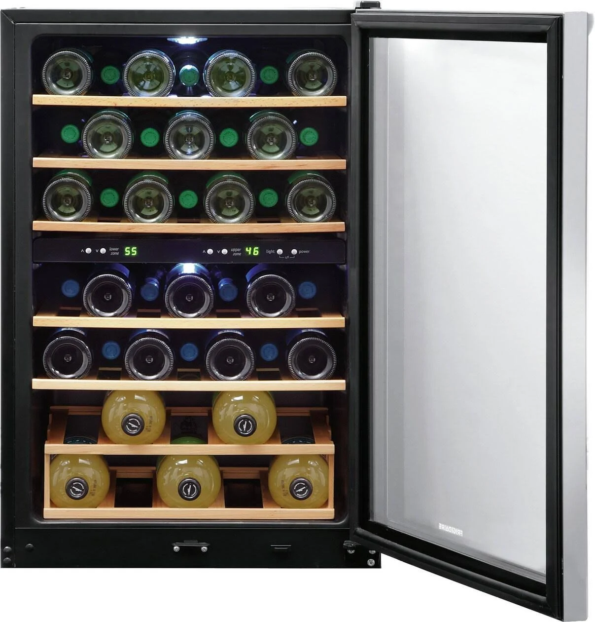 Frigidaire 45 Bottle Two-zone Wine Cooler Stainless Steel