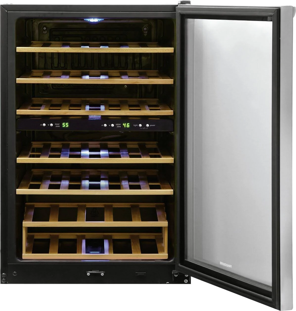 Frigidaire 45 Bottle Two-zone Wine Cooler Stainless Steel