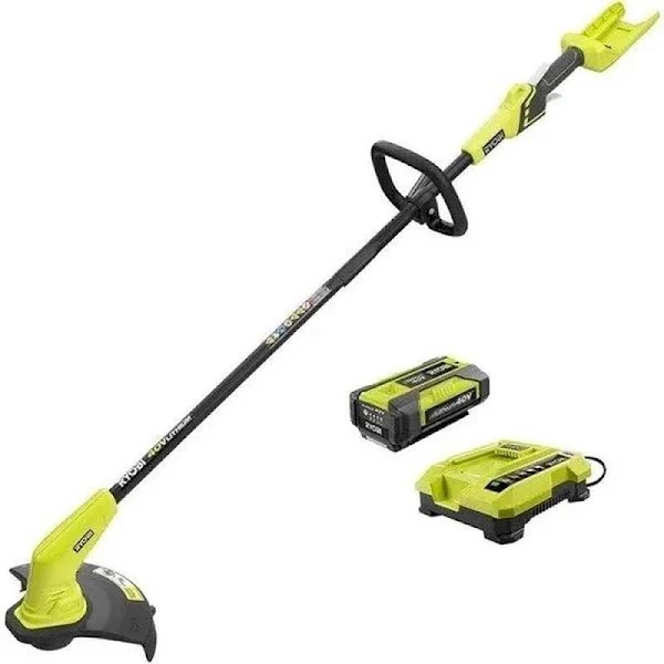 Ryobi 40-Volt Lithium-Ion Cordless String Trimmer  C 1.5 Ah Battery and Charger