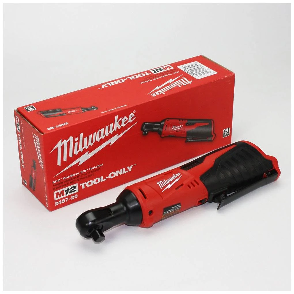 Milwaukee 2457-20 M12 3/8″ Cordless Ratchet, Tool Only