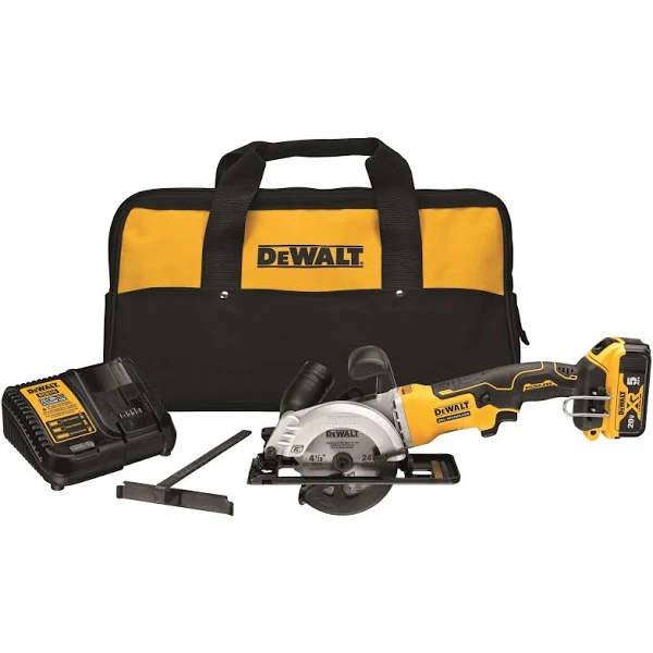 DeWalt DCS571P1 Atomic 20V MAX* Brushless 4-1/2″ Cordless Circular Saw Kit