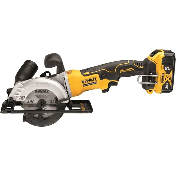 DeWalt DCS571P1 Atomic 20V MAX* Brushless 4-1/2″ Cordless Circular Saw Kit